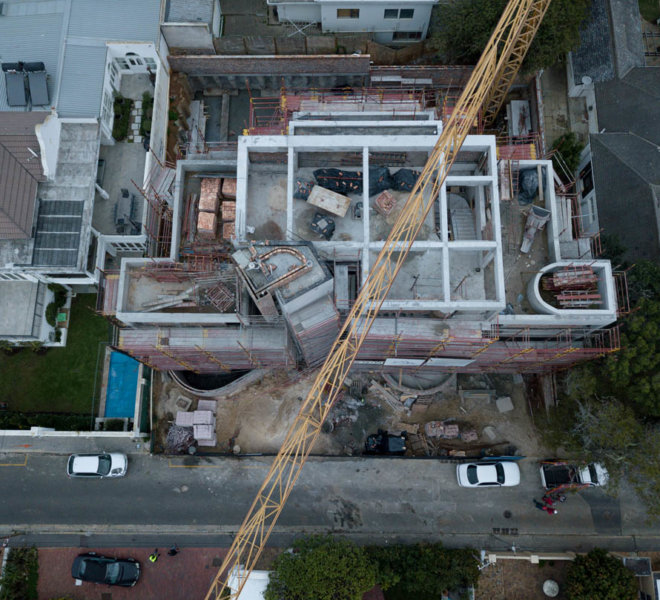 Clarens building site arial view