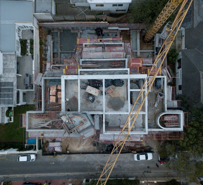 Clarens building site arial view