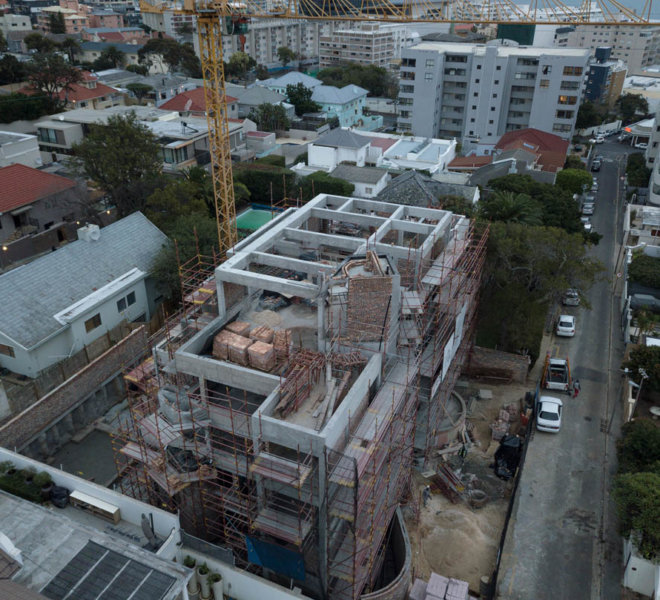 Clarens building site arial view