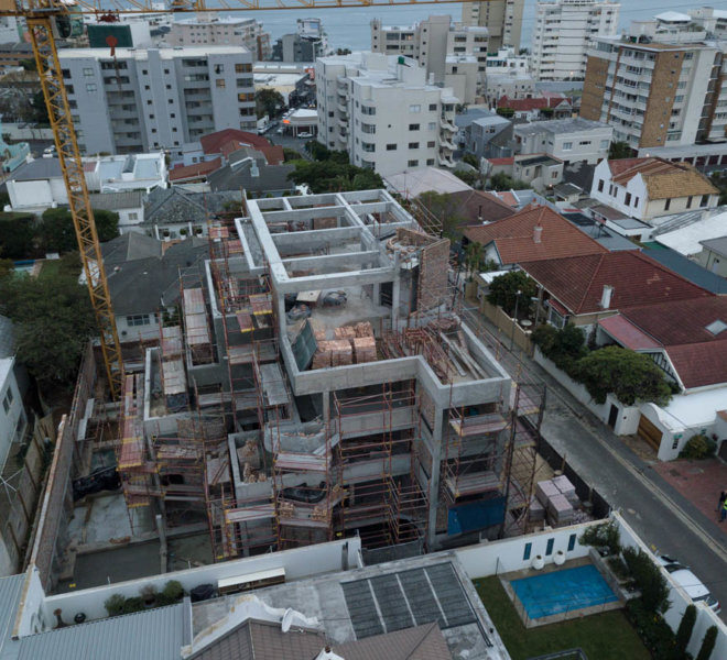 Clarens building site arial view