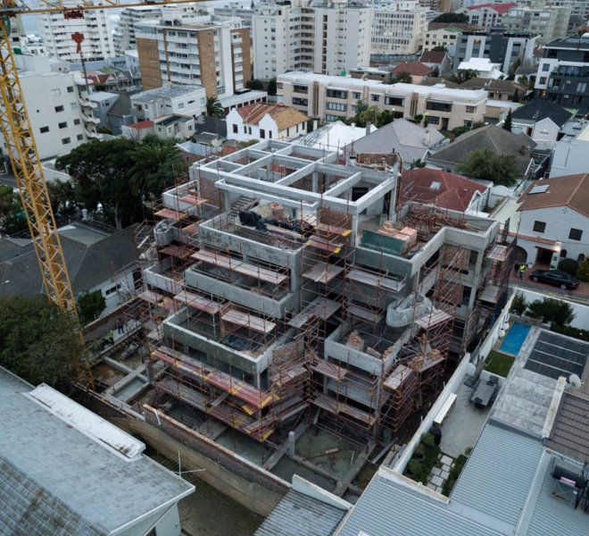Clarens building site arial view