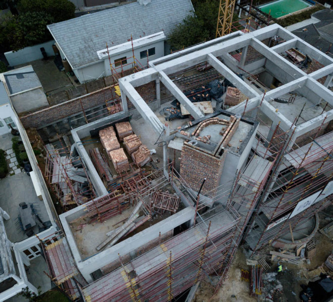 Clarens building site arial view